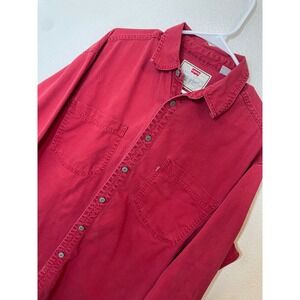 Vintage '95 Levi's Denim Shirt Mens Medium Red Excellent Red Tab 60560-1381